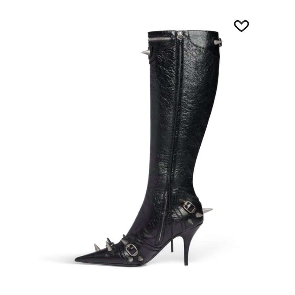 Black Knee-High Leather Boots